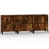 Sideboards 3 pcs Smoked Oak 60 x 35 x 70 cm Engineered Wood