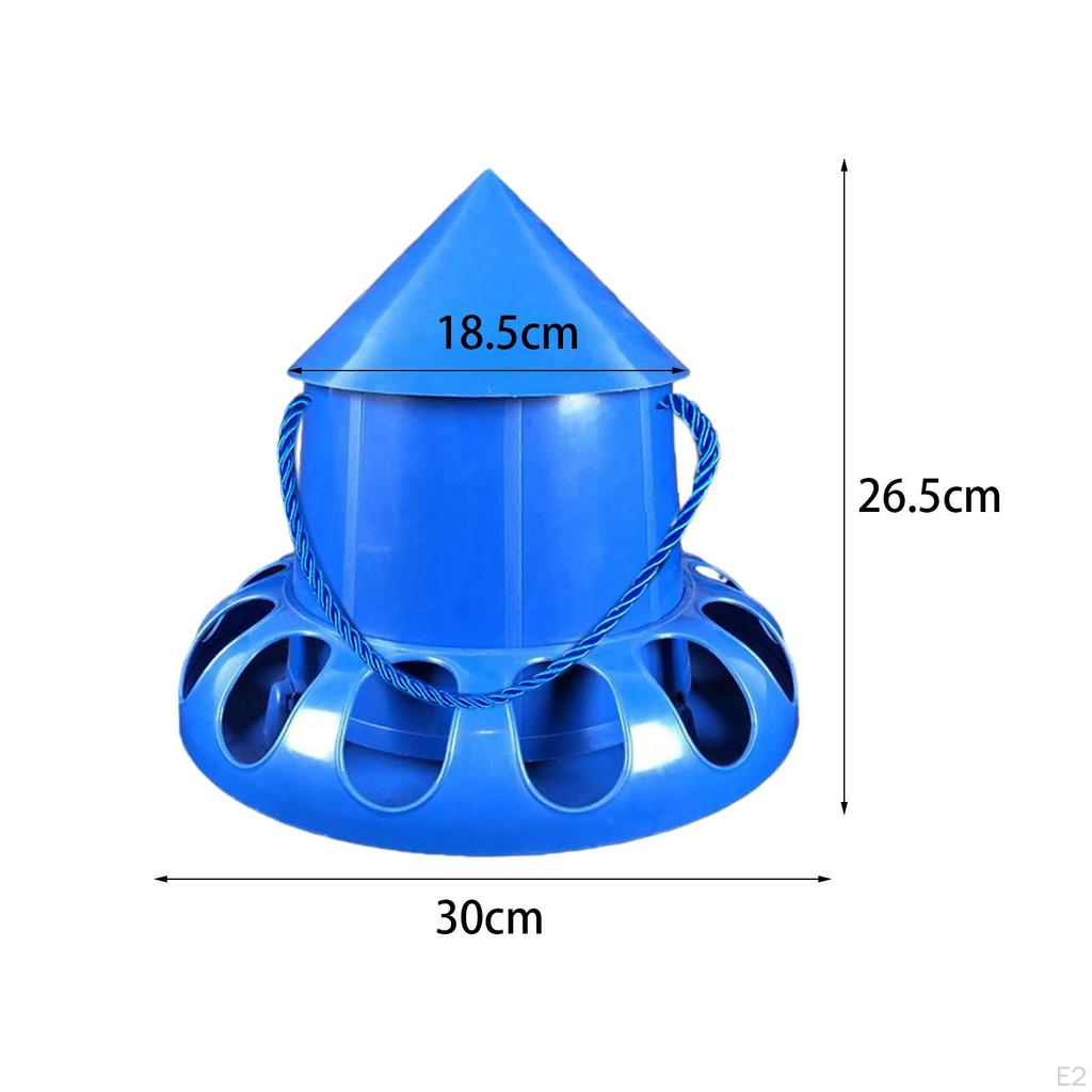 Podajnik karmy dla kurczaków, 13 otworów, automatyczne wiadro do karmienia ptaków, kaczek, papug, gołębi
