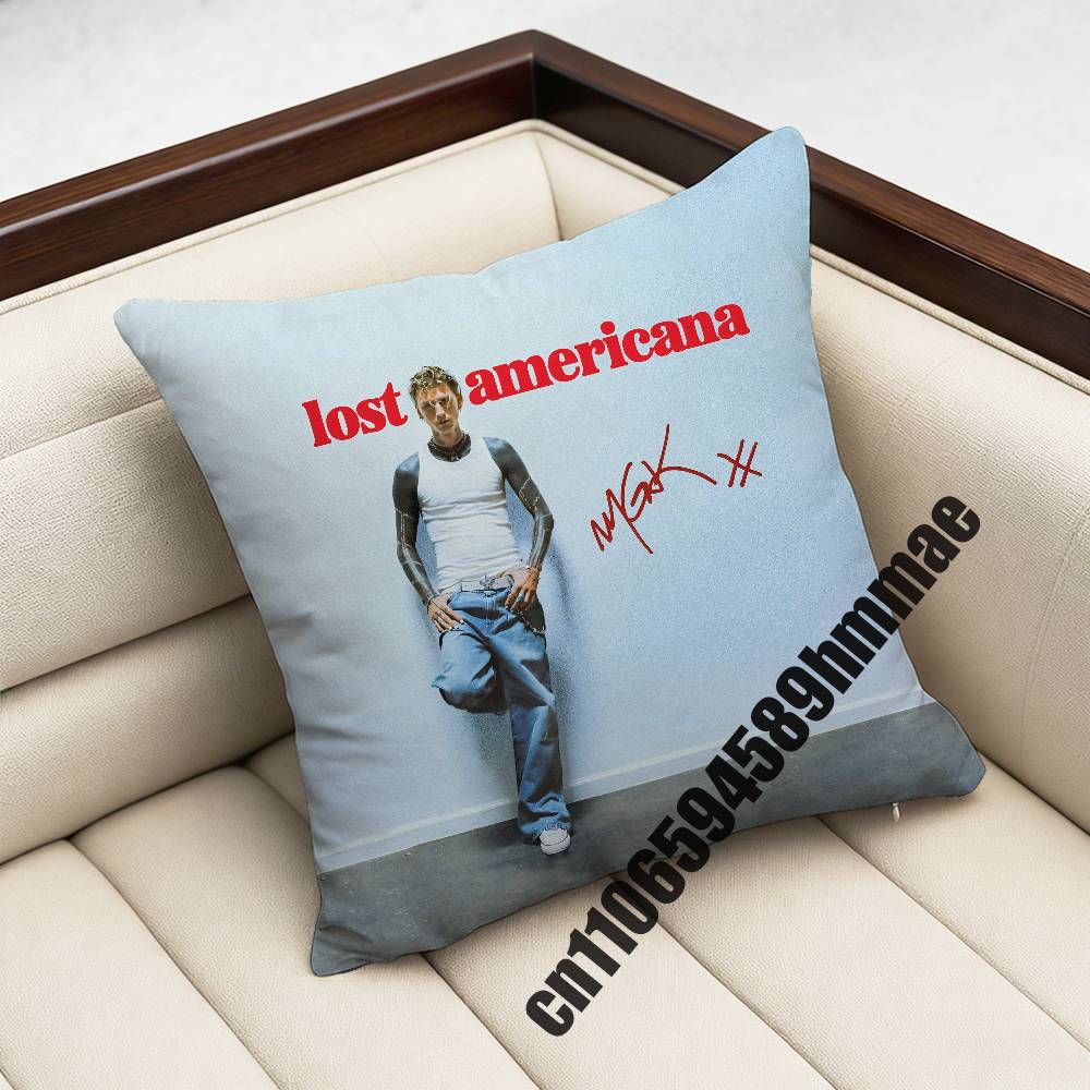 For M-Mgk Lost Americana Throw Pillow Case Sham 45X45Cm 40X40Cm Square Car Pillowcase Pad Cushion Cover
