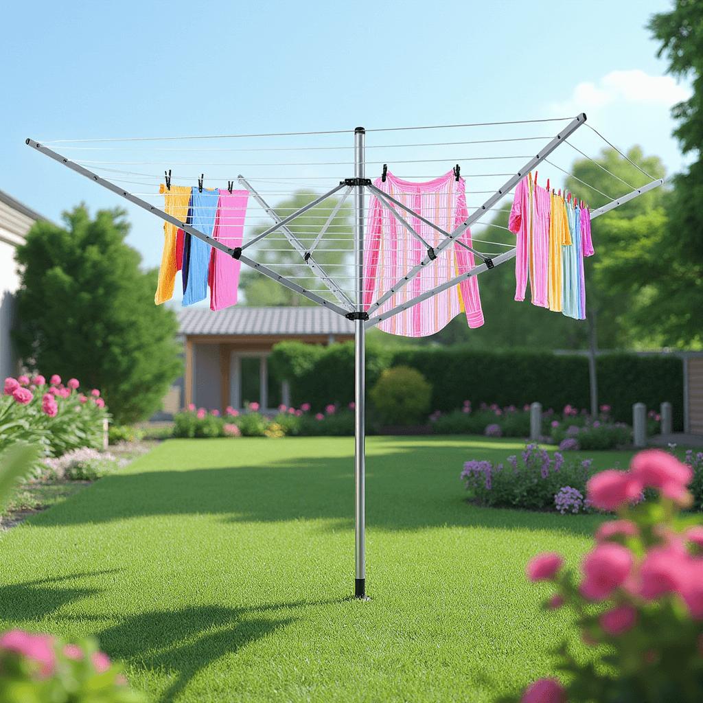 KADAX Standing Garden Clothes Dryer 180x200cm 50m Line