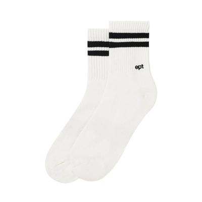 EPT STRIPE LOGO SOCKS (WHITE_BLACK)