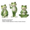 Estatua de Rana Pequeña Adorno de Rana Miniatura para Jardín Figura de Rana Linda de Resina para Interior Exterior Mesa Maceta Jardín de Hadas