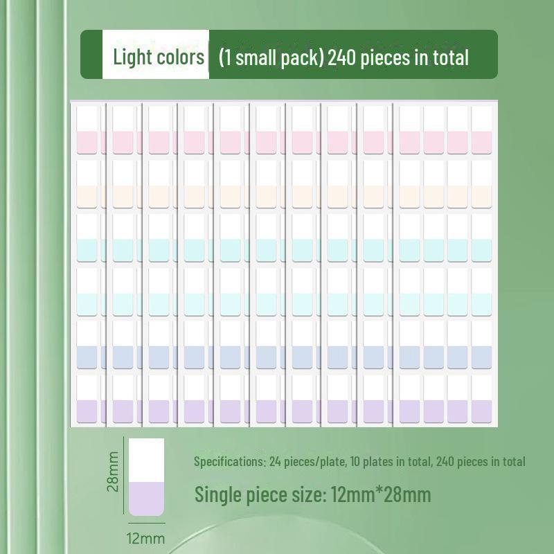 Custom Morandi Index Label Sticky Notes – Fluorescent Bookmarks for Students