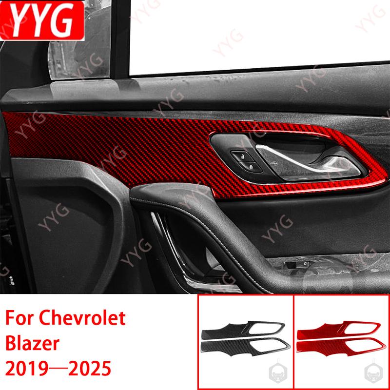 3K Carbon Fiber Sticker for Chevrolet Blazer —2025 Door Inner Trim Panel Cover Anti-Scratch Adhesive (Easy tall)
