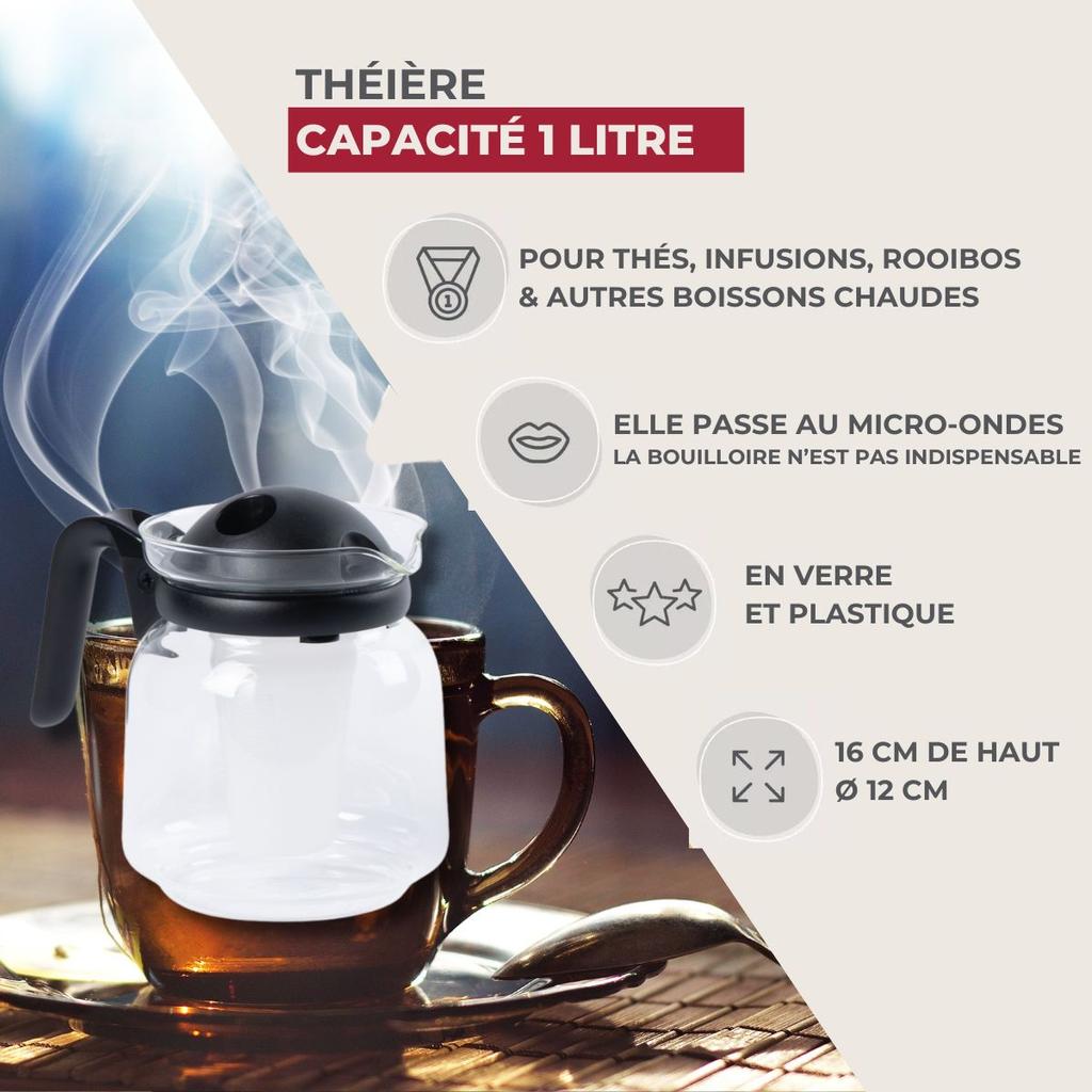 Fackelmann 1 Liter mikrowellengeeignete Teekanne Art.-Nr. 2061150