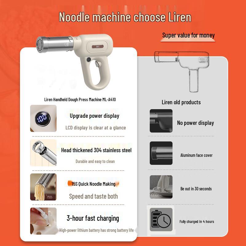 Liven Automatic Wireless Handheld Electric Pasta Noodle Maker ML-A410