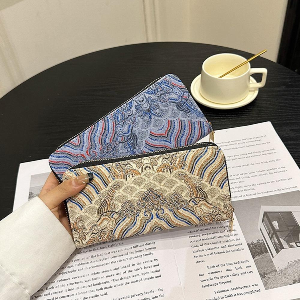 

Zipper Card Storage Bag Handheld Women Card Holder New Coin Purse Female синій