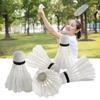Super Durable Training Fitness Outdoor Sports Cork Shuttlecock Badminton Balls 12 Pcs Goose Feather