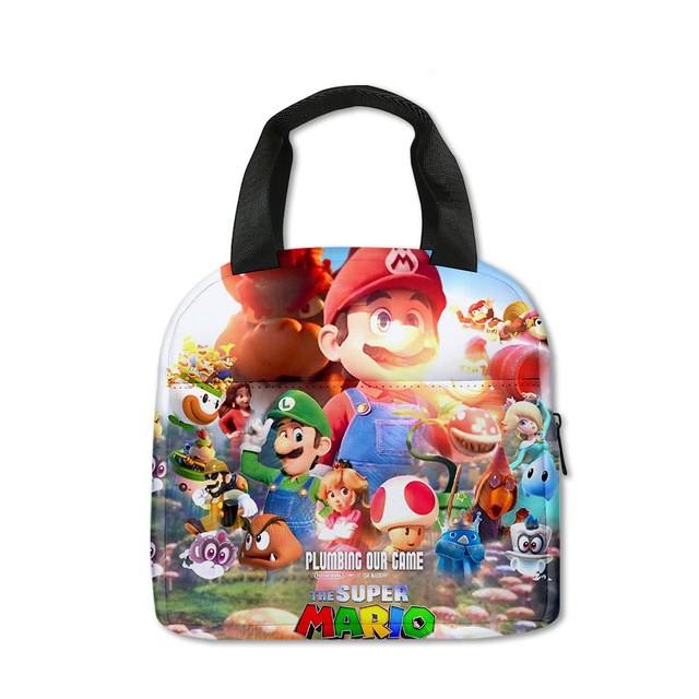 Mario Super Mario Lunch Bag Elementary School Student Insulated Lunch Box Handheld Meal Bag Ice Pack