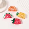 Pinza para el pelo Diseño de Fruta Pinza para la Cabeza Trasera para la Ducha Tamaño Mediano Pinza de Tiburón Antideslizante Accesorio Versátil para el Cabello
