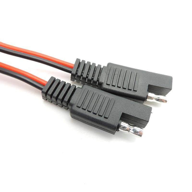 1 rozbočovací kabel SAE na 2 SAE Prodlužovací kabel 2cestný kabel Zástrčka 18AWG Konektor adaptéru Rychlé připojení Odpojení Solární systém