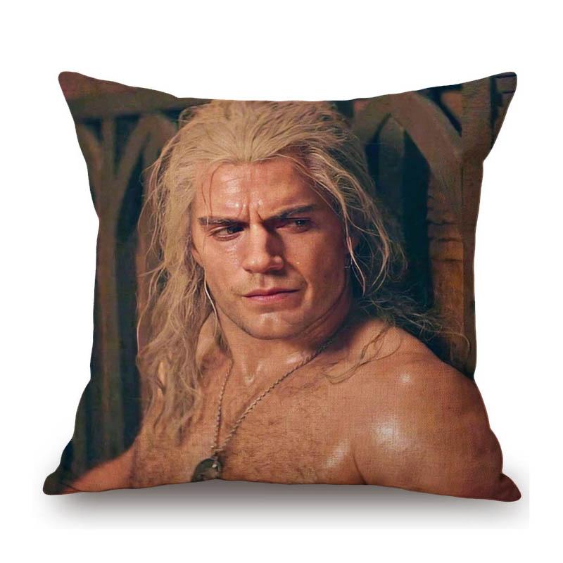 Sexy Handsome Super Star Henry Cavill Muscle Man Fans Gift Cotton Linen Sofa Throw Pillow Case Home Decoration Art Cushion Cover