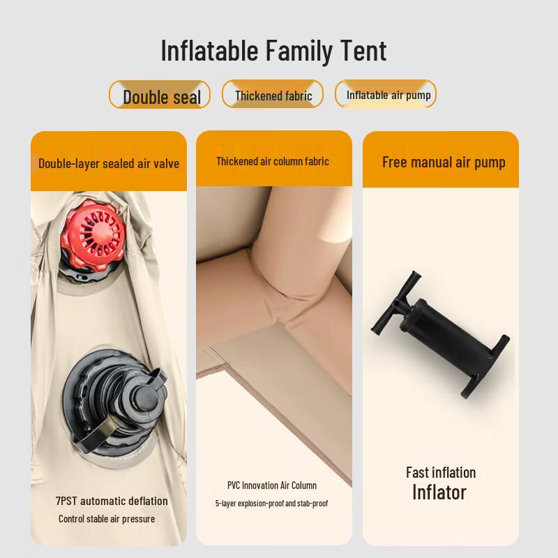 ZISIZ Outdoor Inflatable Camping Tent