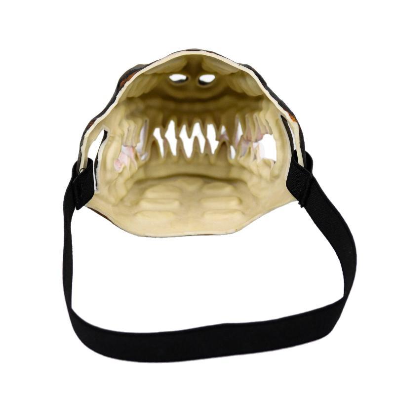 Dog Dinosaur Halloween Costume Mask Movable Teeth Breathable Latex Pet Head Cover for Party Cosplay Dress Up