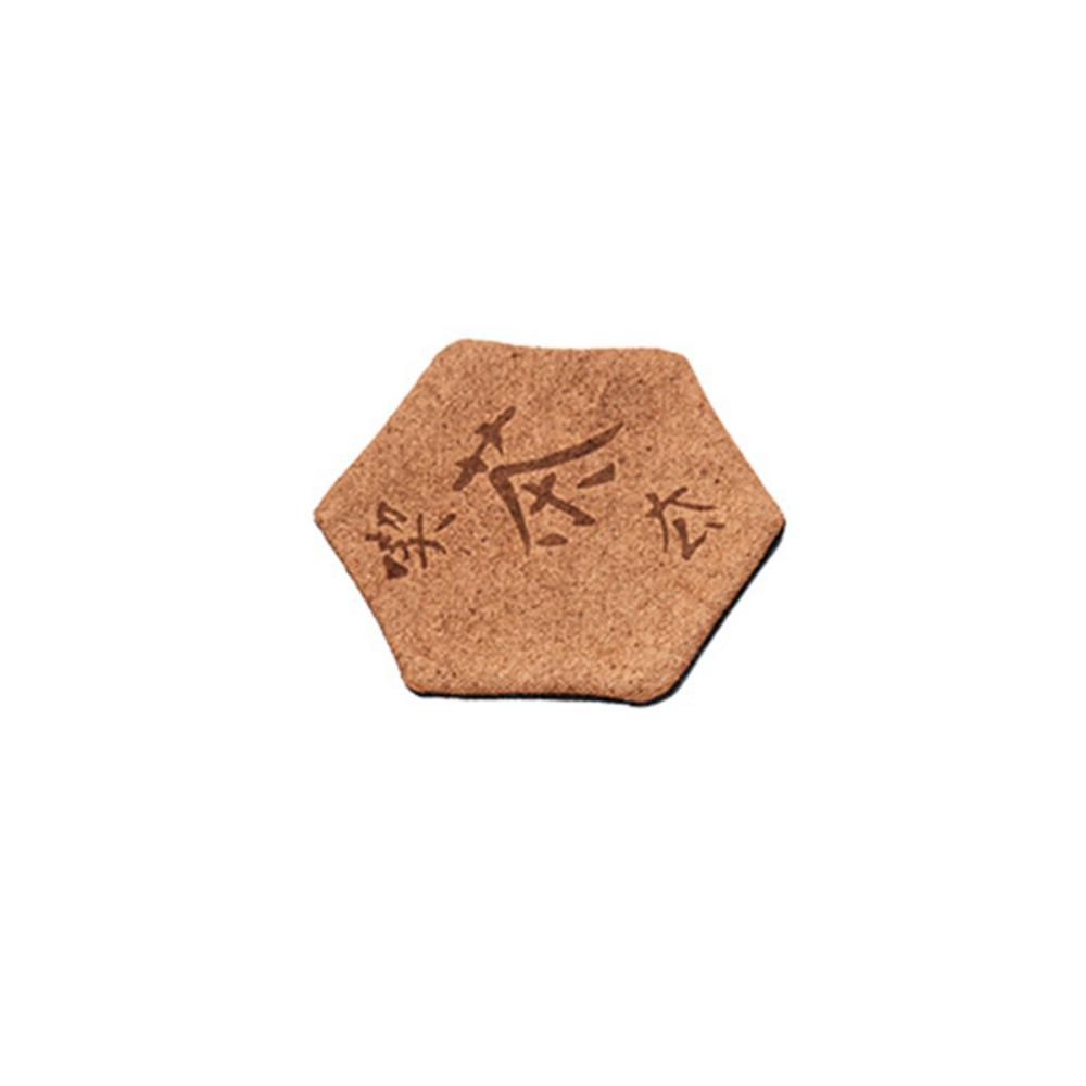 Tie-Dye Fabric Chinese Vintage Tea Cup Coaster Hexagonal Heat-Resistant Tea Cup Insulated Mat Anti-Scalding Non-slip