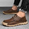Lazy shoes one pedal casual outdoor tooling shoes hand-sewn four seasons large size 2025 trendy shoes driving shoes men