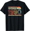 Awesome Birthday Retro Anniversary Tees Top Harajuku Streetwear Tshirts Vintage 1990 TShirt Women Unisex Short SleeveTshirt