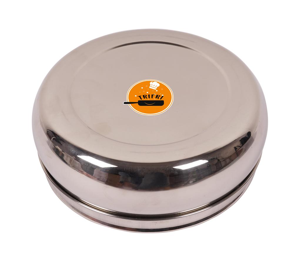 Trifri Indian Masala Box Stainless Steel Masala Dabba W Transparent Lid Hand Crafted 7 Spice Containers & Spoons For Chefs, Home
