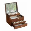 Vintage Wooden Jewelry Storage Case Multi Layer Organizer Box Large