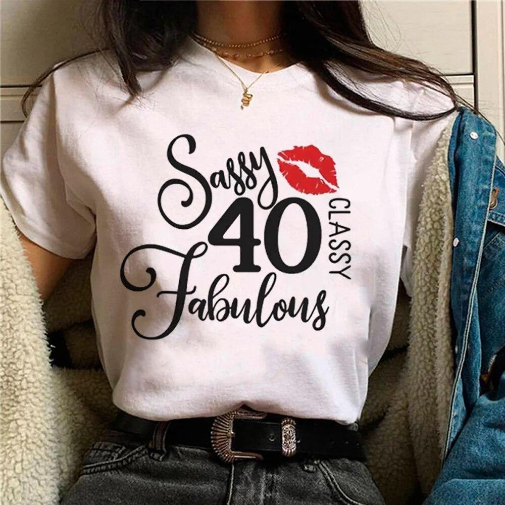 

40 Ans 40th Years Birthday t-shirts women funny tshirt female funny 2000s clothing Unisex T-shirt