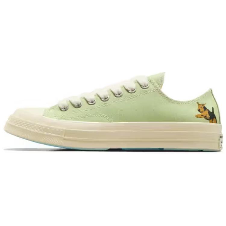 GOLF le FLEUR* x Converse Chuck 70 soft and comfortable non-slip and durable low-top skate shoes unisex in green