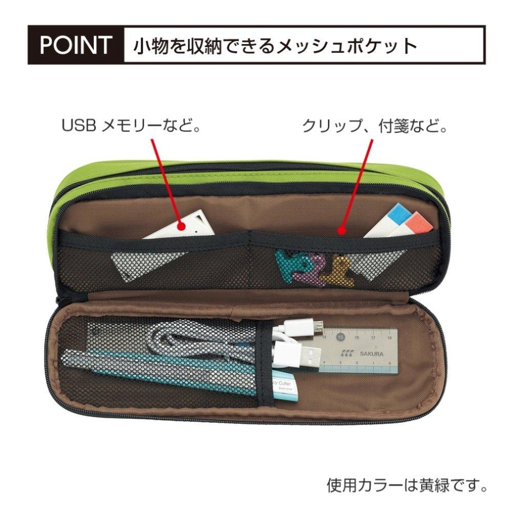 LIHIT LAB Double Pencil 2-Way Case, Black, A7557-24