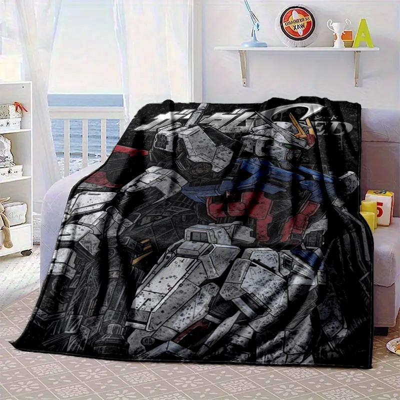 Mecha Armor Robotic Design Blanket Flannel Blanket for bed, sofa, Camping, Hiking, Picnic Essentials, gift for family Fan gifts
