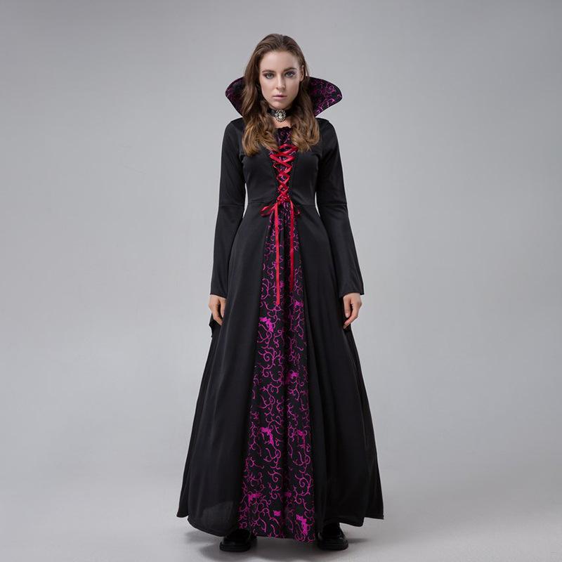 CosplayS-XXL Evil Demon Court Queen Vampire Stage Dress, Cosplay Dress, Halloween Costume