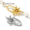 Connectors For Jewelry 18K Gold Plated Fasteners For Bracelets Flowers Shape Clasps Accessories For DIY Needlework Pearls Beads