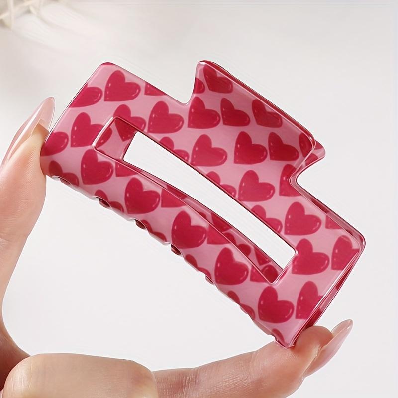 Lovely Love Print Hair Clips for Hair Decoration Ponytail Holder Women Hair Accessories Hair Clips for Party Costume Accessories
