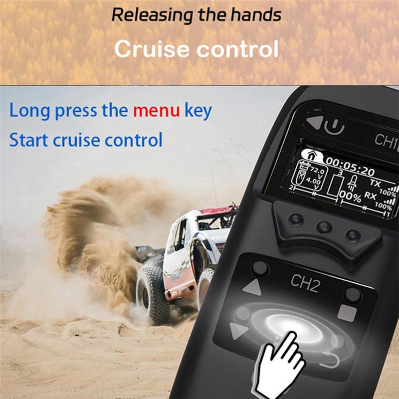 W6 2.4G Waterproof Remote Control Electric Skateboard Surfboard 3-Channel Screen Remote Control Wireless Charging