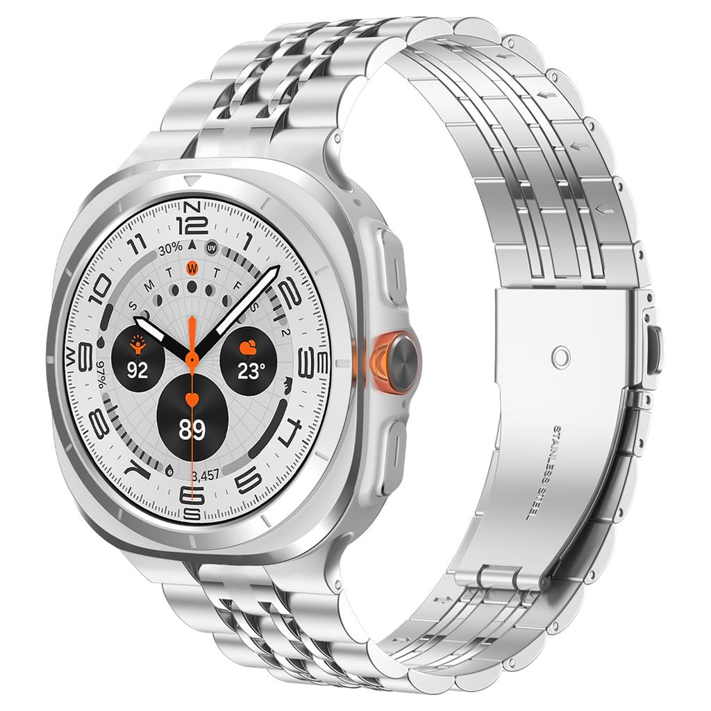 Řemínek z nerezové oceli pro Samsung Galaxy Watch Ultra 47 mm Bez mezery Náhrada z pevného kovu