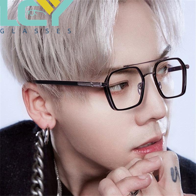 

Новые меняющие цвет очки, женские очки в стиле ретро с двойным лучом и антисиним светом для мужчин, готовые очки для близорукости, оправа -0