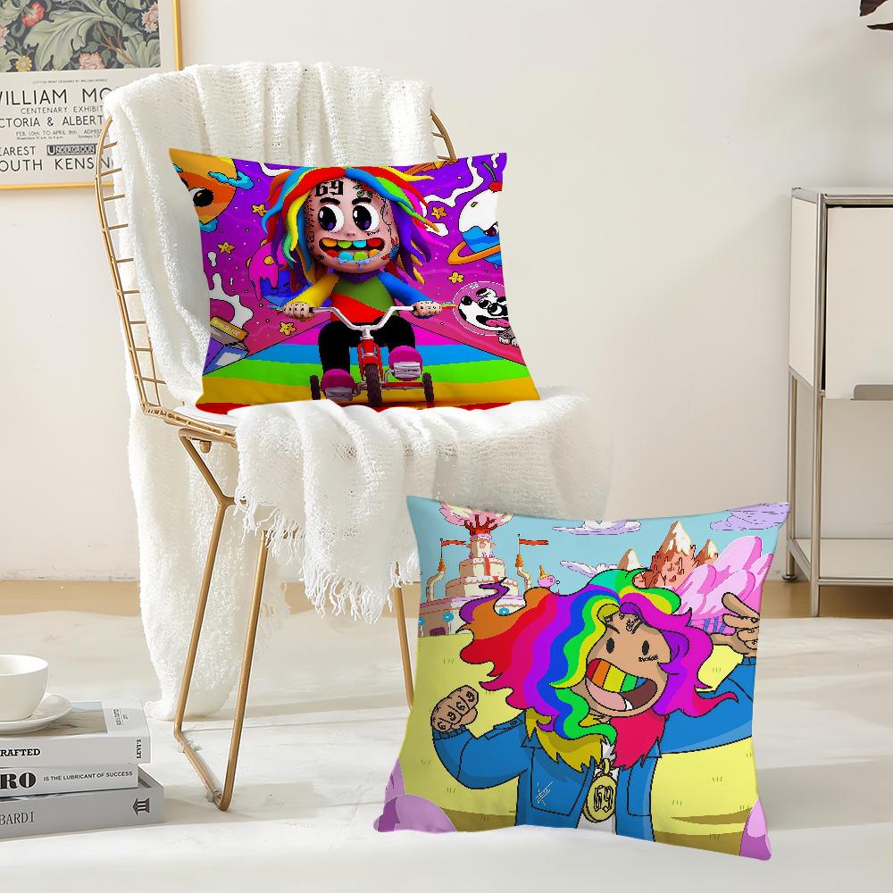 RAPPER R-6ix9ine Tapestry Pillow Case Applicable Space For Guest Rooms Interiors Cars Office House Decoration