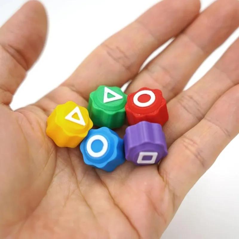 5 sieves Stone Catching Game  Korean Folk Game Sets Dice Party Game Props Hand Eye Coordination Training Toy Stone Catching