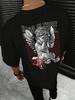European and American Men's Little Angel Print Comfortable and Breathable Round Neck T-shirt O