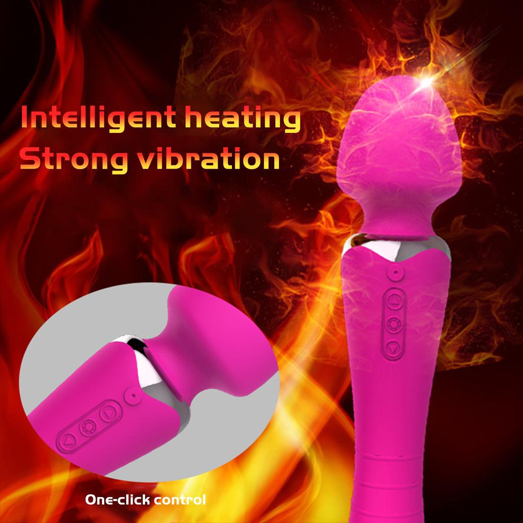 Female Vibration Adult Sex Toys Warming Double Head AV Stick Female Flirting Masturbation Equipment Sex Toys Massage