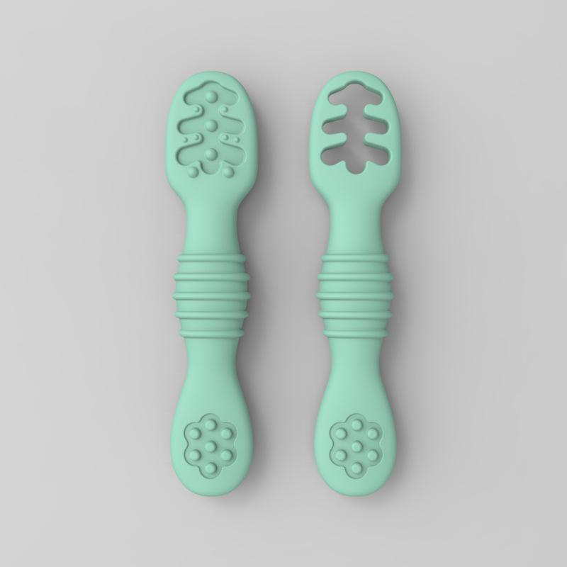Flower-Shaped Silicone Chewing Spoon for Babies - Ideal for Feeding Purees and Cereal