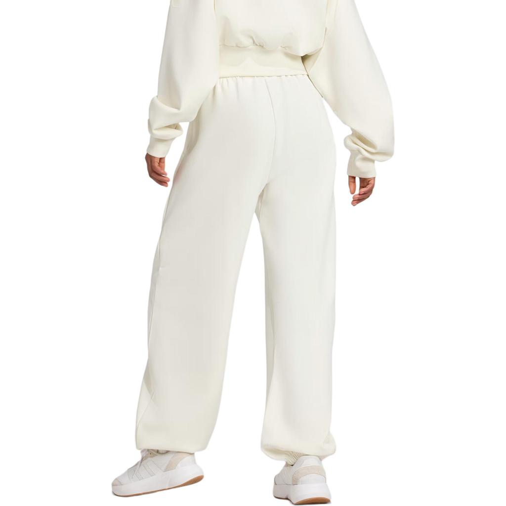 adidas Λογότυπο Χαλαρή Εφαρμογή Πλεκτά Joggers με Ριμπ στο Τέλος Γυναικεία Joggers Εκρού JV9896