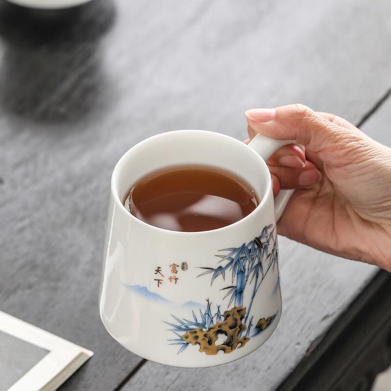 Shangqi High White Porcelain Tea Infuser Mug