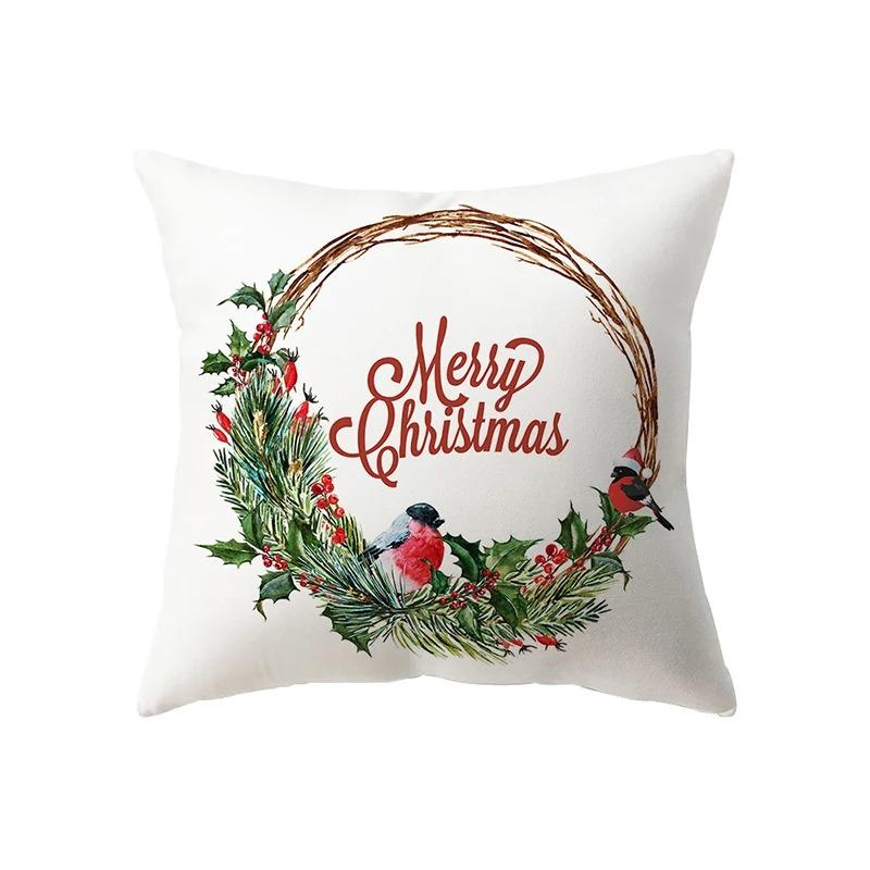 Christmas Themed Pillowcases Car Accessories Office Santa Claus Living Room Sofa Home Pillowcases