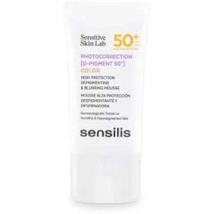 Crème solaire visage mousse - SENSILIS - Photocorrection Dpigment - SPF 50+ - 40 ml - Hypoallergénique