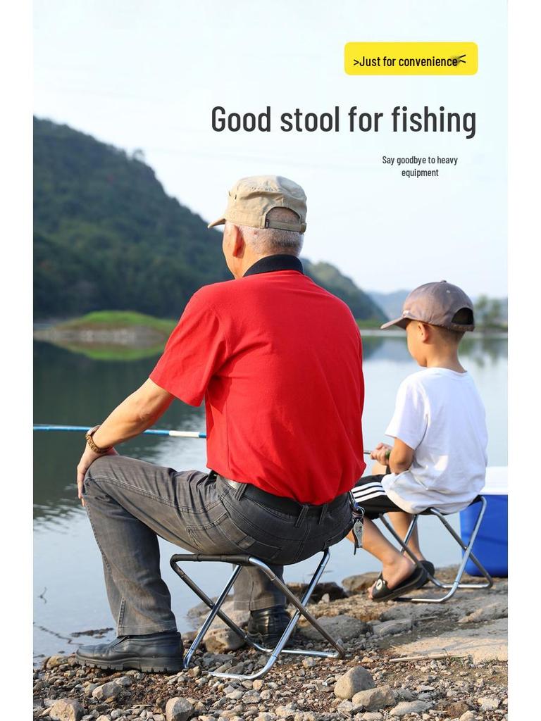 Compact Folding Outdoor Stool for Fishing, Travel, and Queuing