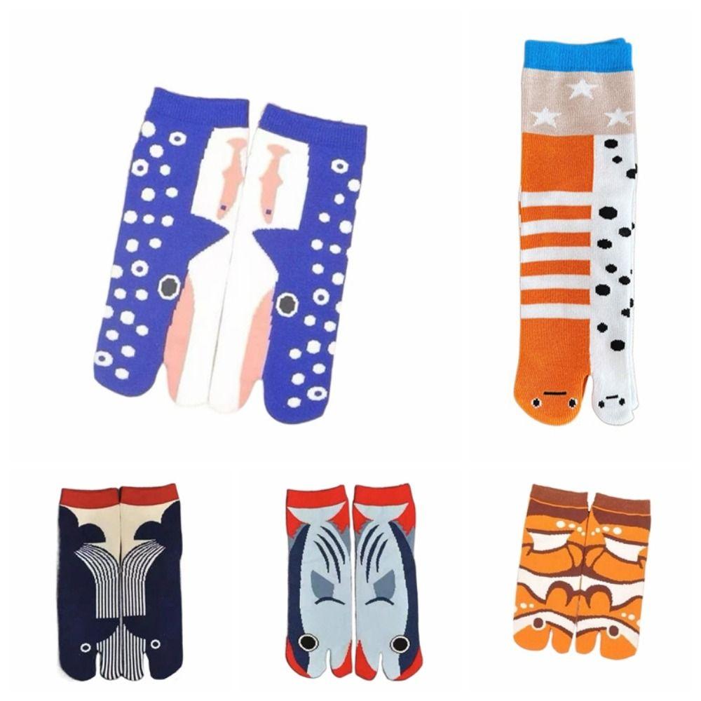 Wal Zehensocken Tiefseetiere Zehen Mittelwaden Socken Bequem Lustig Fisch Kniestrümpfe Geschenk