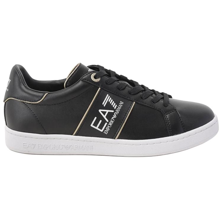 Emporio Armani Round Toe Lace-Up Comfortable Low-Top Sneakers Unisex sneakers Black X8X102XK346M700