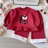 New Arrival: Winter Chinese-Style Fu Character Bear Hoodie & Pants Set for Girls - New Year Edition (AWB127)