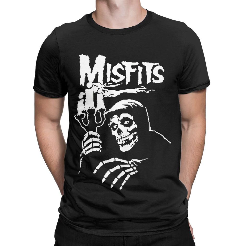 Herren T-Shirt Misfits Lustig Reine Baumwolle T-Shirts Kurzarm T-Shirt Rundhals Kleidung Übergröße