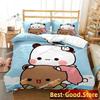 3D Print Bubu Dudu Cartoon Bear Panda Bedding Set Printed With Pillowcase Duvet Cover Soft Single Double Queen Super King Size