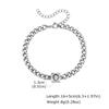 Photo Projection Bracelet Stainless Steel Cuban Link Chain Personalized Picture Memory Jewelry Gift for Men Women Family