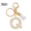 Lightweight Keychain Pendant, Letter A-Z Charm with Tassel, Alphabet Car Decoration Initial Metal Keyring for Handbag Backpack Bag Pendant Accessory